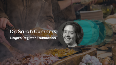 A banner image of the article's author, Dr. Sarah Cumbers.
