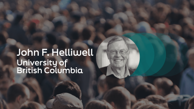 A banner image of John F. Helliwell, the article's author.
