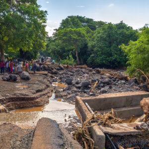 Tanzania 2011: A catastrophic mudflow destroyed a road between national parks Manyara and Ngorongoro.